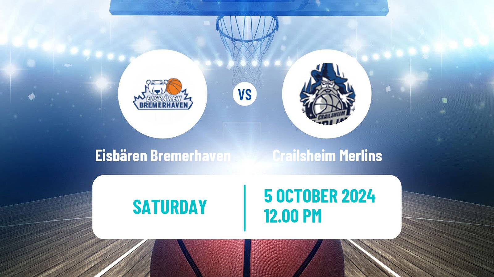 Basketball German Pro A Basketball Eisbären Bremerhaven - Crailsheim Merlins