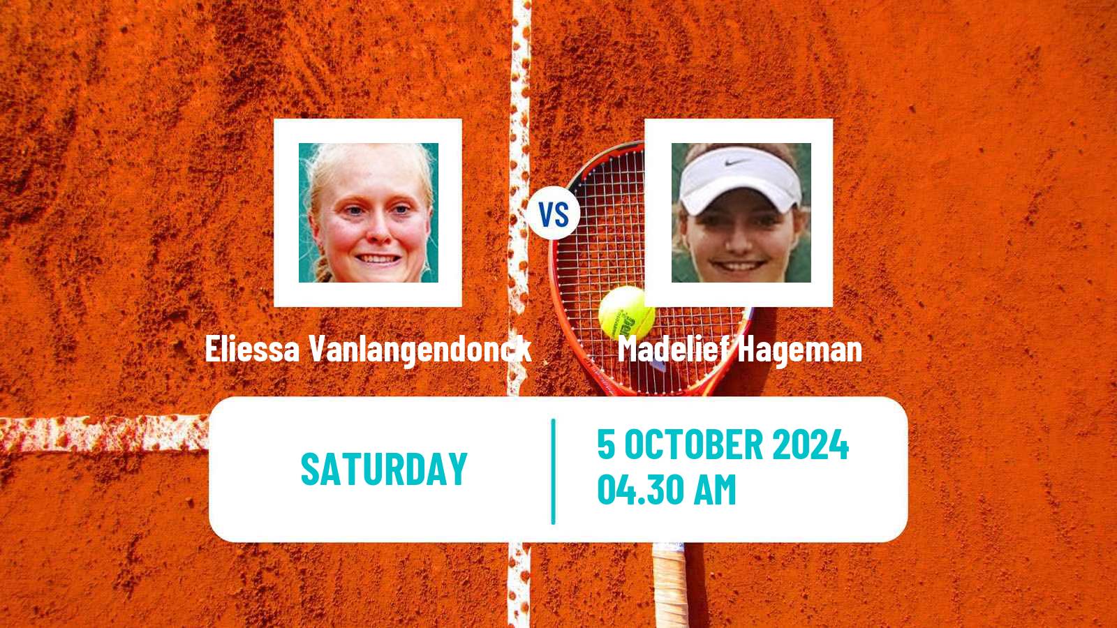 Tennis ITF W15 Monastir 38 Women Eliessa Vanlangendonck - Madelief Hageman