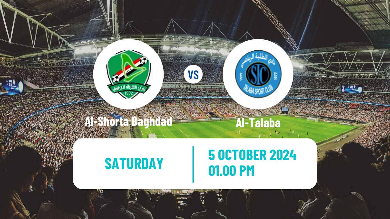 Soccer Iraqi Premier League Al-Shorta Baghdad - Al-Talaba