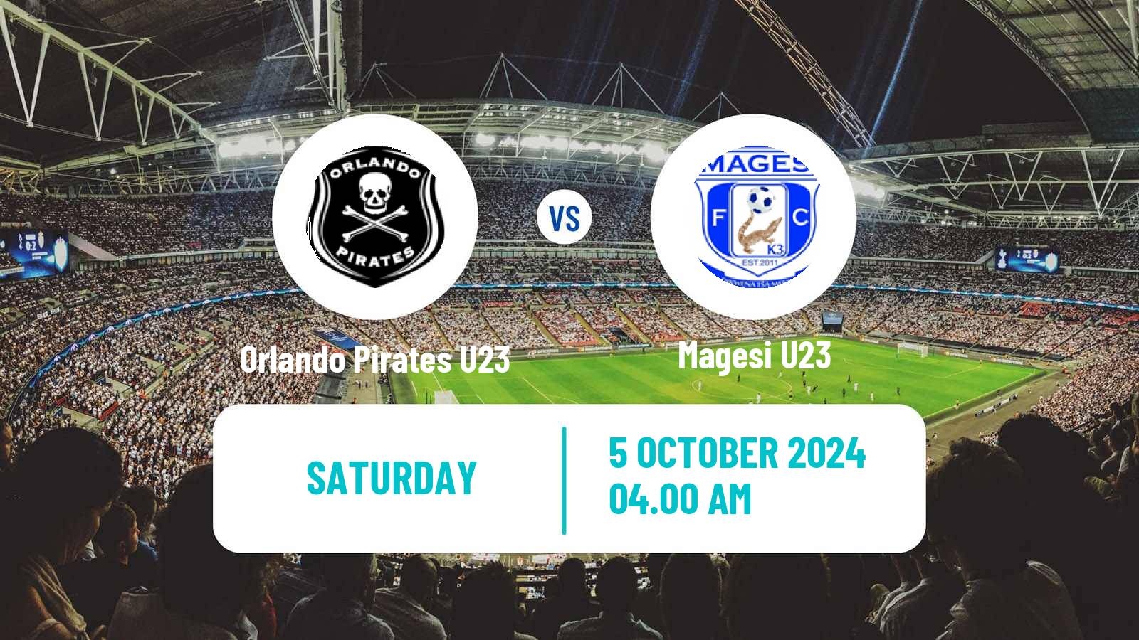 Soccer South African Diski Challenge Orlando Pirates U23 - Magesi U23