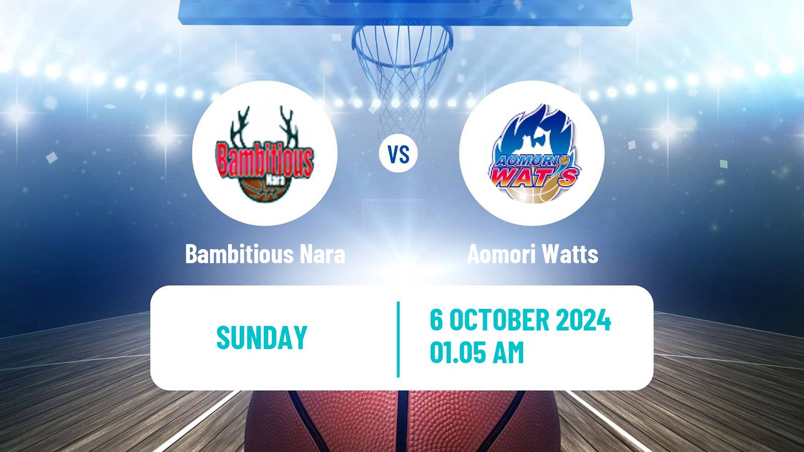 Basketball Japan B2 League Basketball Bambitious Nara - Aomori Watts