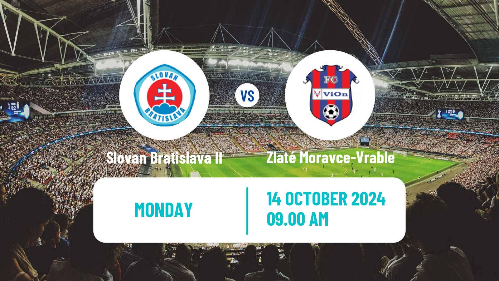 Soccer Slovak 2 Liga Slovan Bratislava II - Zlaté Moravce-Vrable