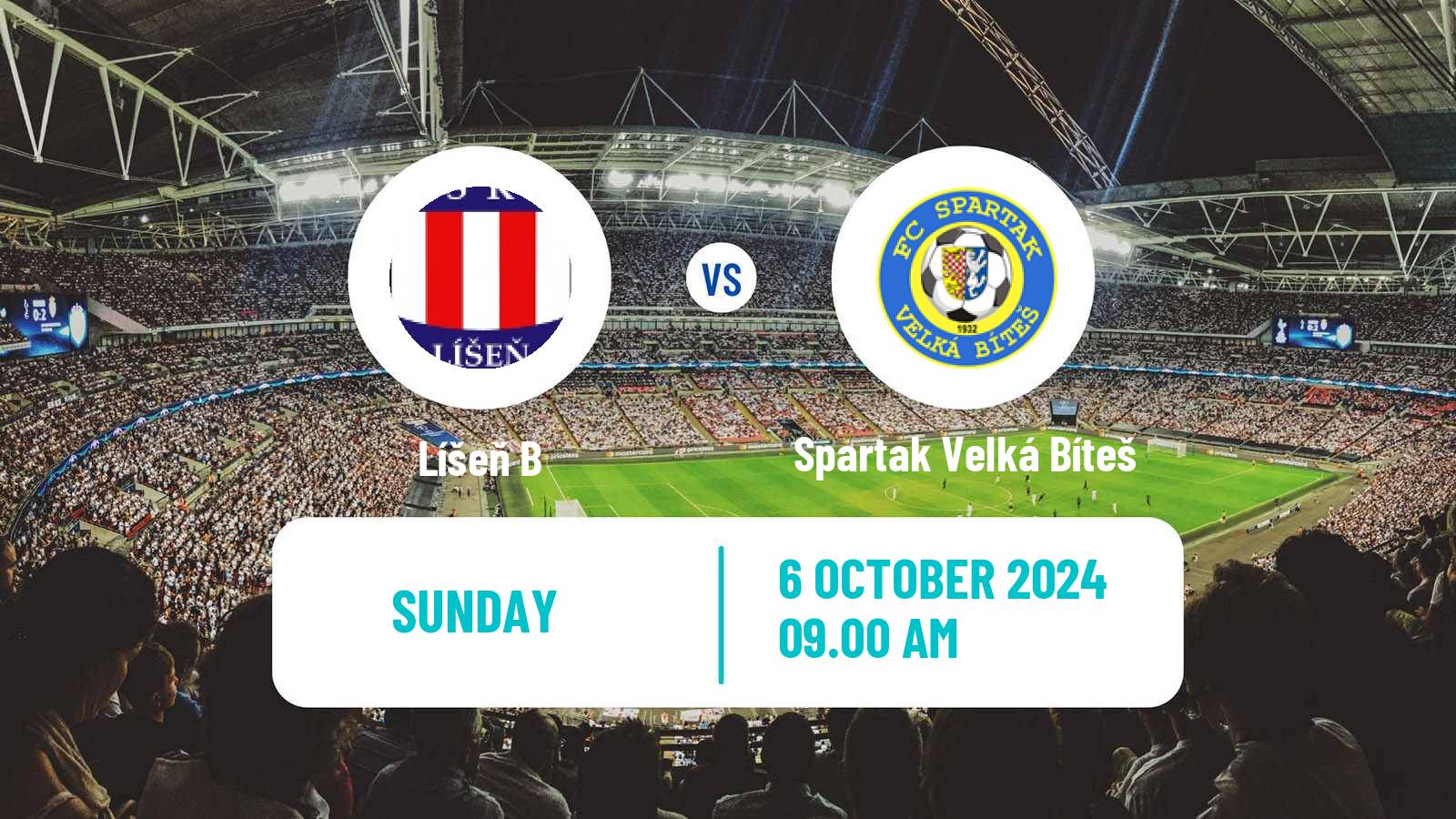 Soccer Czech Division D Líšeň B - Spartak Velká Bíteš