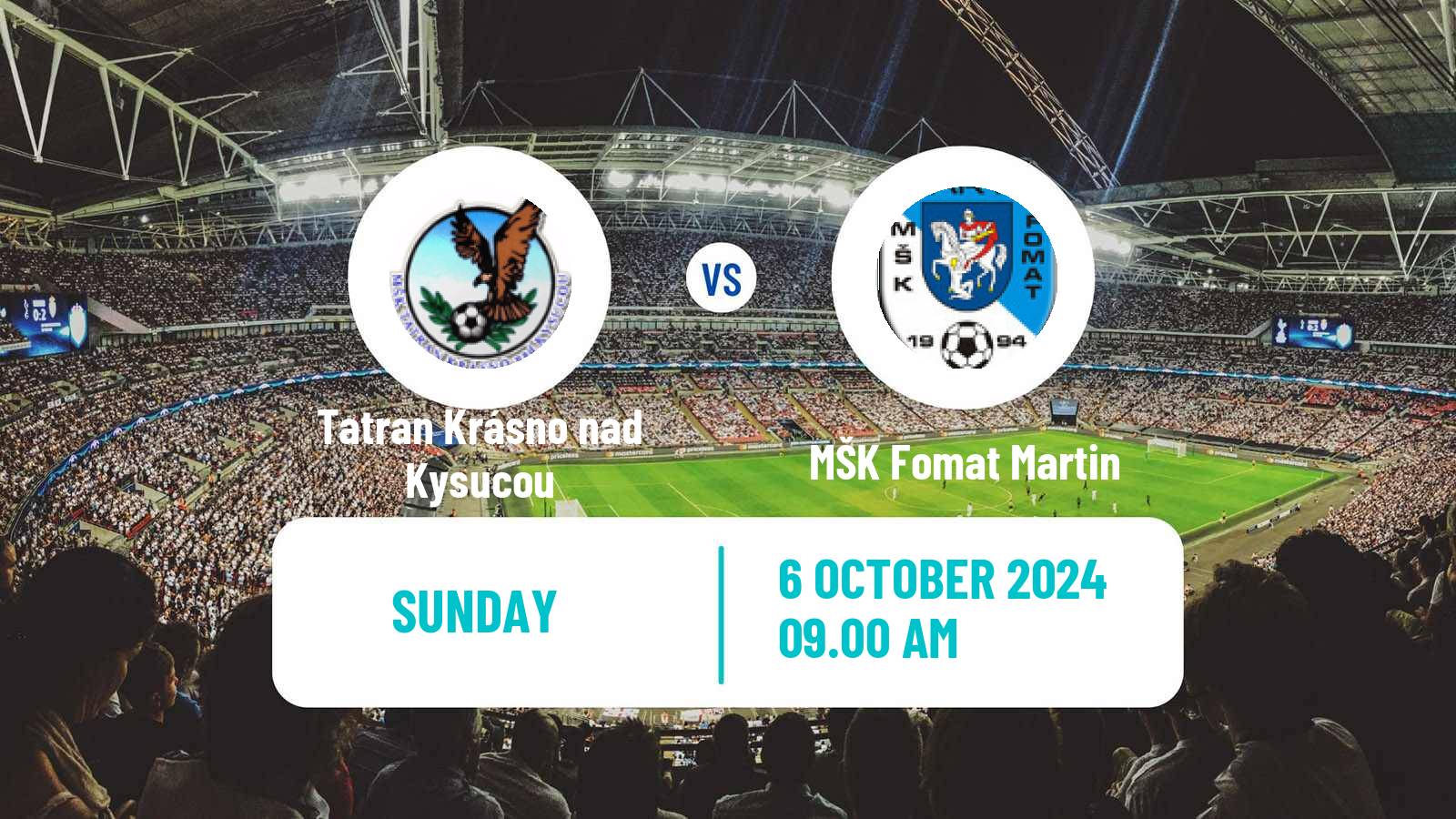 Soccer Slovak 3 Liga West Tatran Krásno nad Kysucou - MŠK Fomat Martin