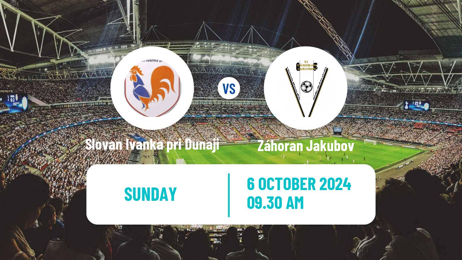 Soccer Slovak 4 Liga Bratislava Slovan Ivanka pri Dunaji - Záhoran Jakubov