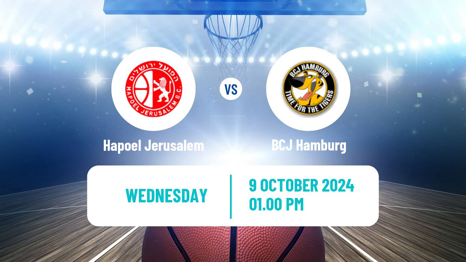 Basketball Eurocup Hapoel Jerusalem - BCJ Hamburg