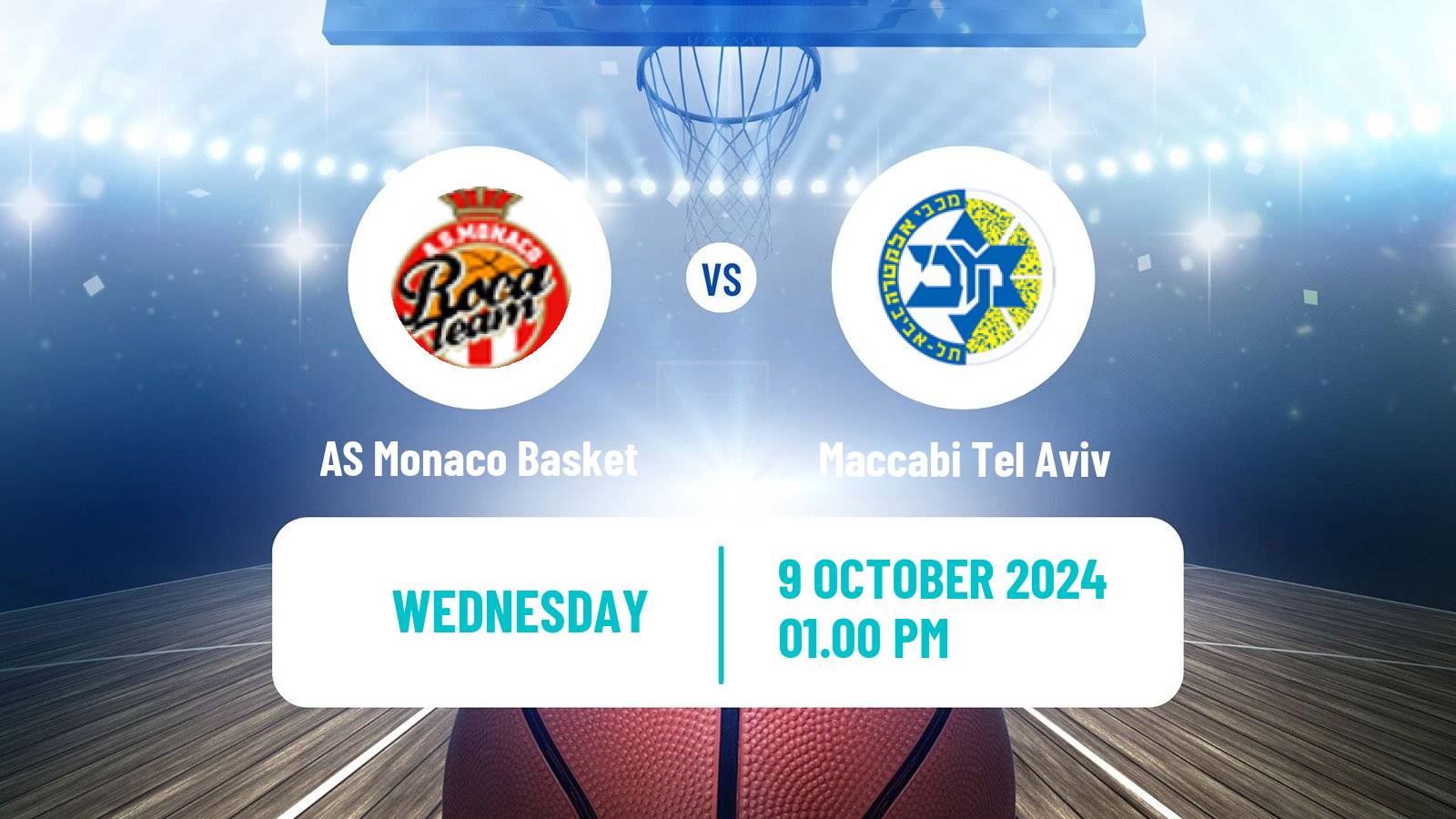 Basketball Euroleague AS Monaco Basket - Maccabi Tel Aviv