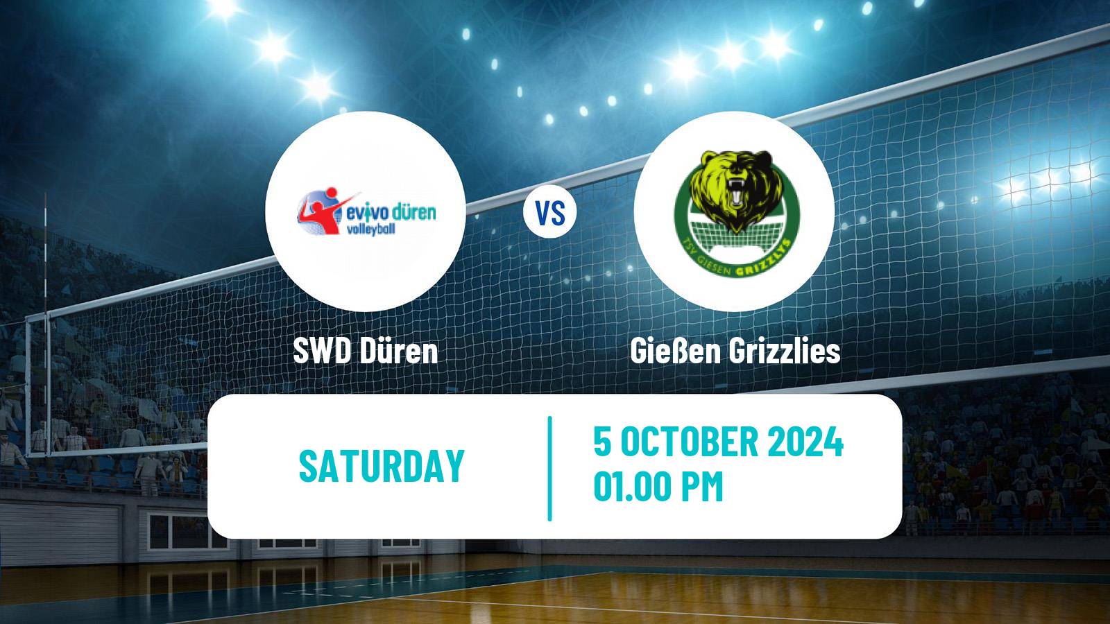 Volleyball German Bundesliga Volleyball Düren - Gießen Grizzlies