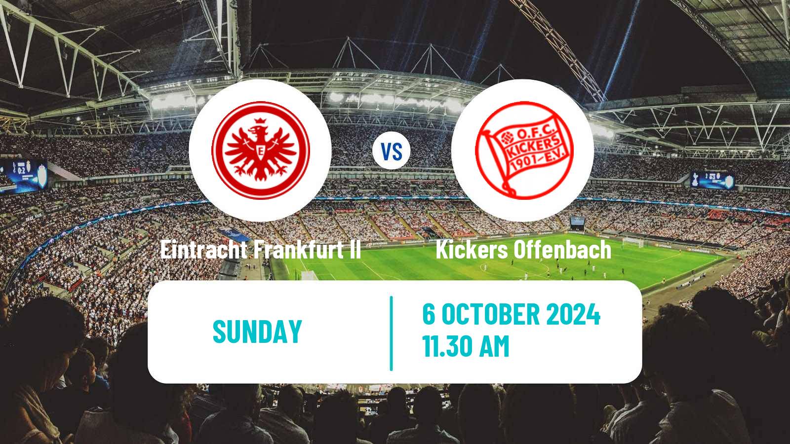 Soccer German Regionalliga Sudwest Eintracht Frankfurt II - Kickers Offenbach