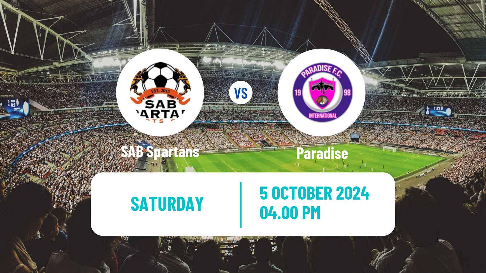 Soccer Grenada Premier Division SAB Spartans - Paradise