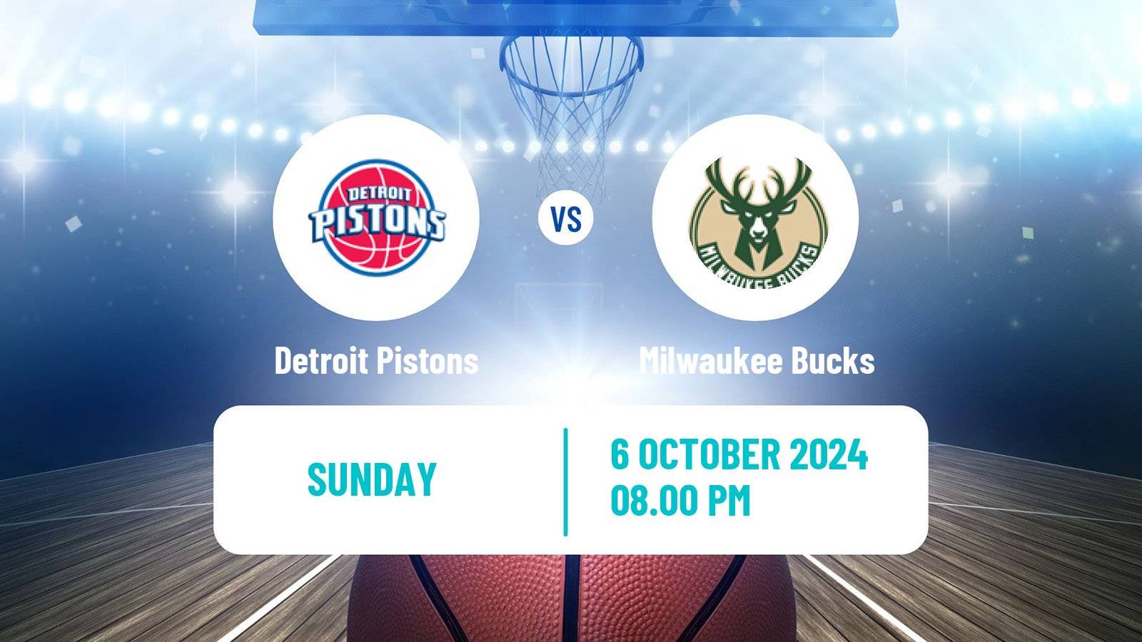 Basketball NBA Detroit Pistons - Milwaukee Bucks