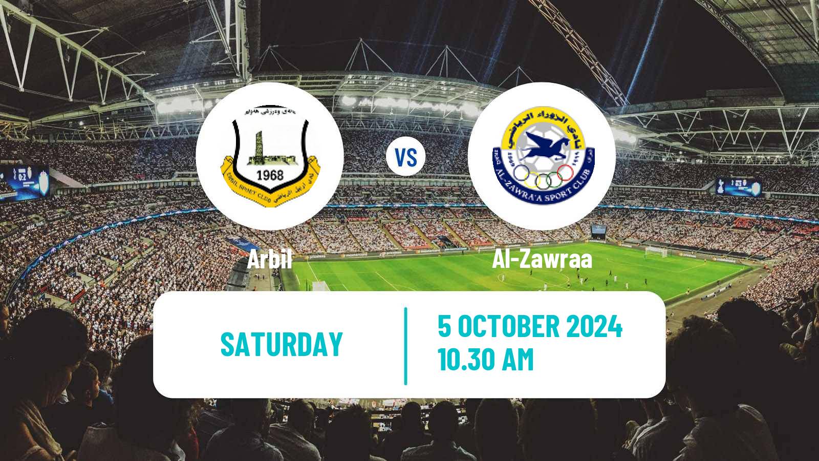 Soccer Iraqi Premier League Arbil - Al-Zawraa