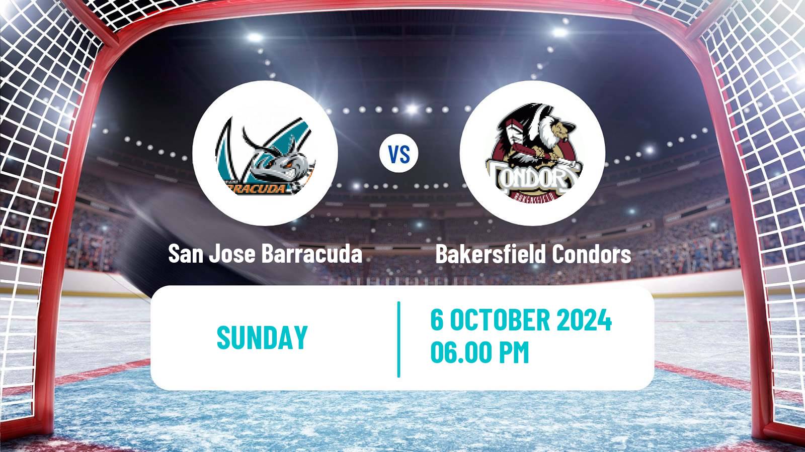 Hockey AHL San Jose Barracuda - Bakersfield Condors