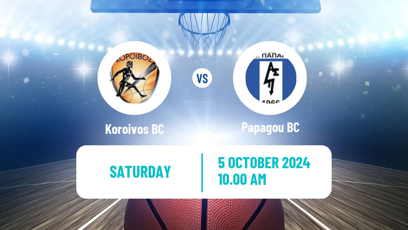 Basketball Greek Elite League Basketball Koroivos - Papagou