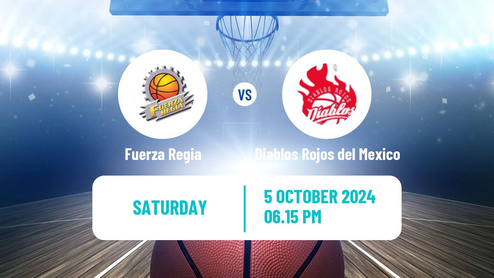 Basketball Mexican LNBP Fuerza Regia - Diablos Rojos del Mexico