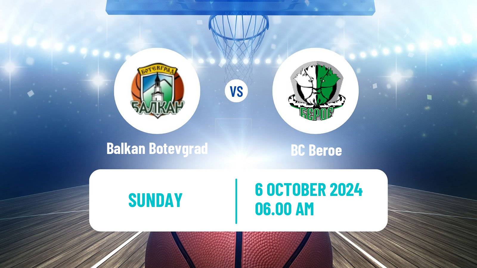 Basketball Bulgarian NBL Balkan Botevgrad - Beroe