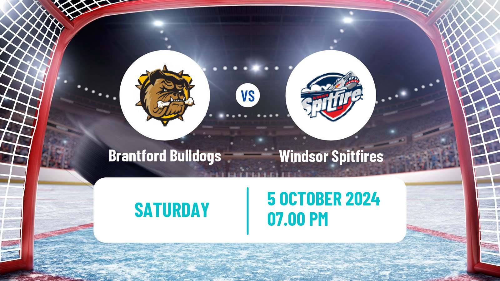 Hockey OHL Brantford Bulldogs - Windsor Spitfires