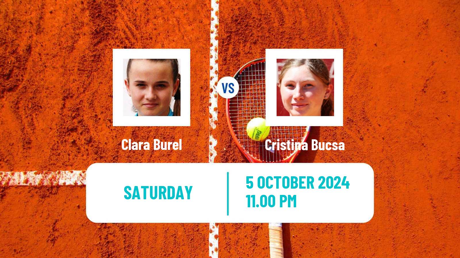 Tennis WTA Wuhan Clara Burel - Cristina Bucsa