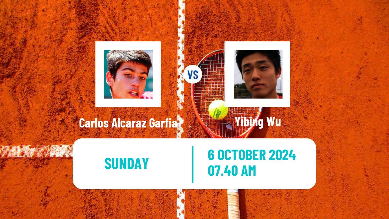 Tennis ATP Shanghai Carlos Alcaraz Garfia - Yibing Wu