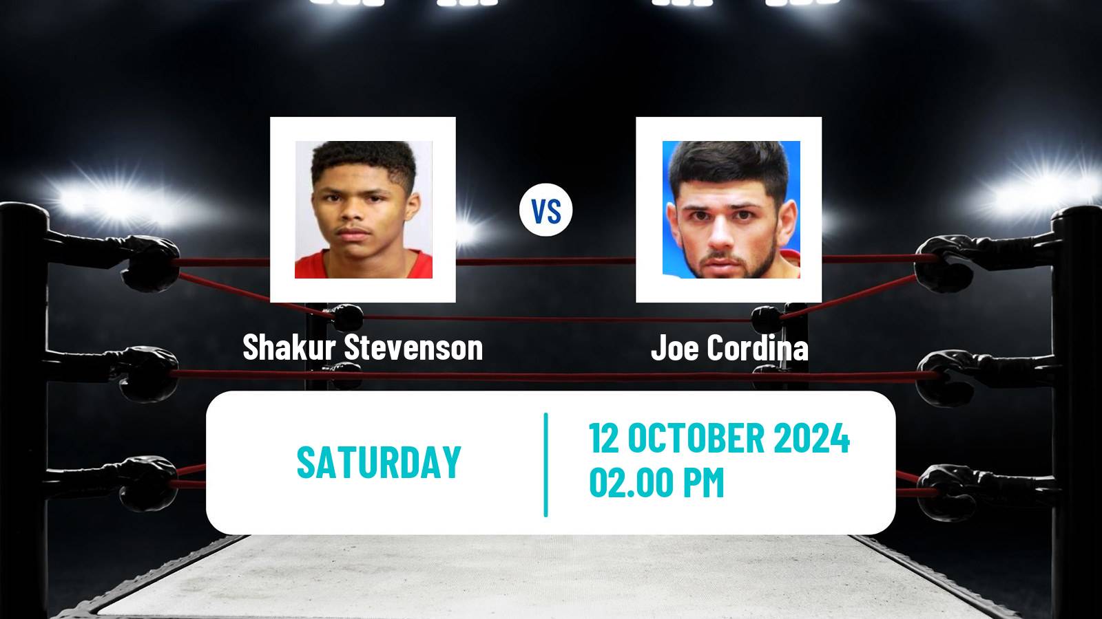 Boxing Lightweight WBC Title Men Shakur Stevenson - Joe Cordina