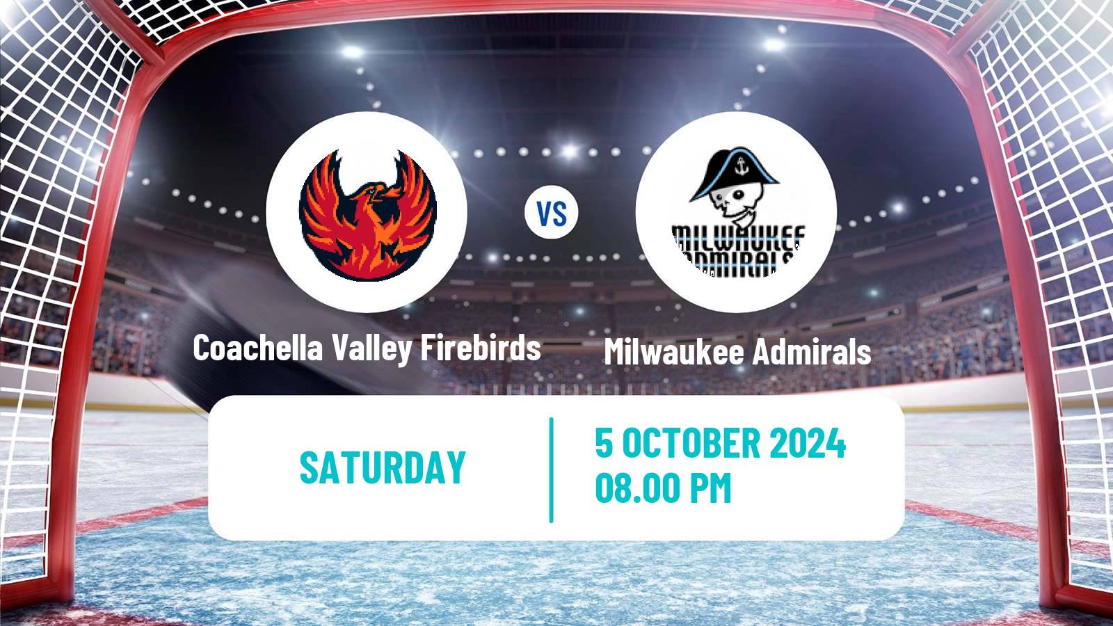 Hockey AHL Coachella Valley Firebirds - Milwaukee Admirals