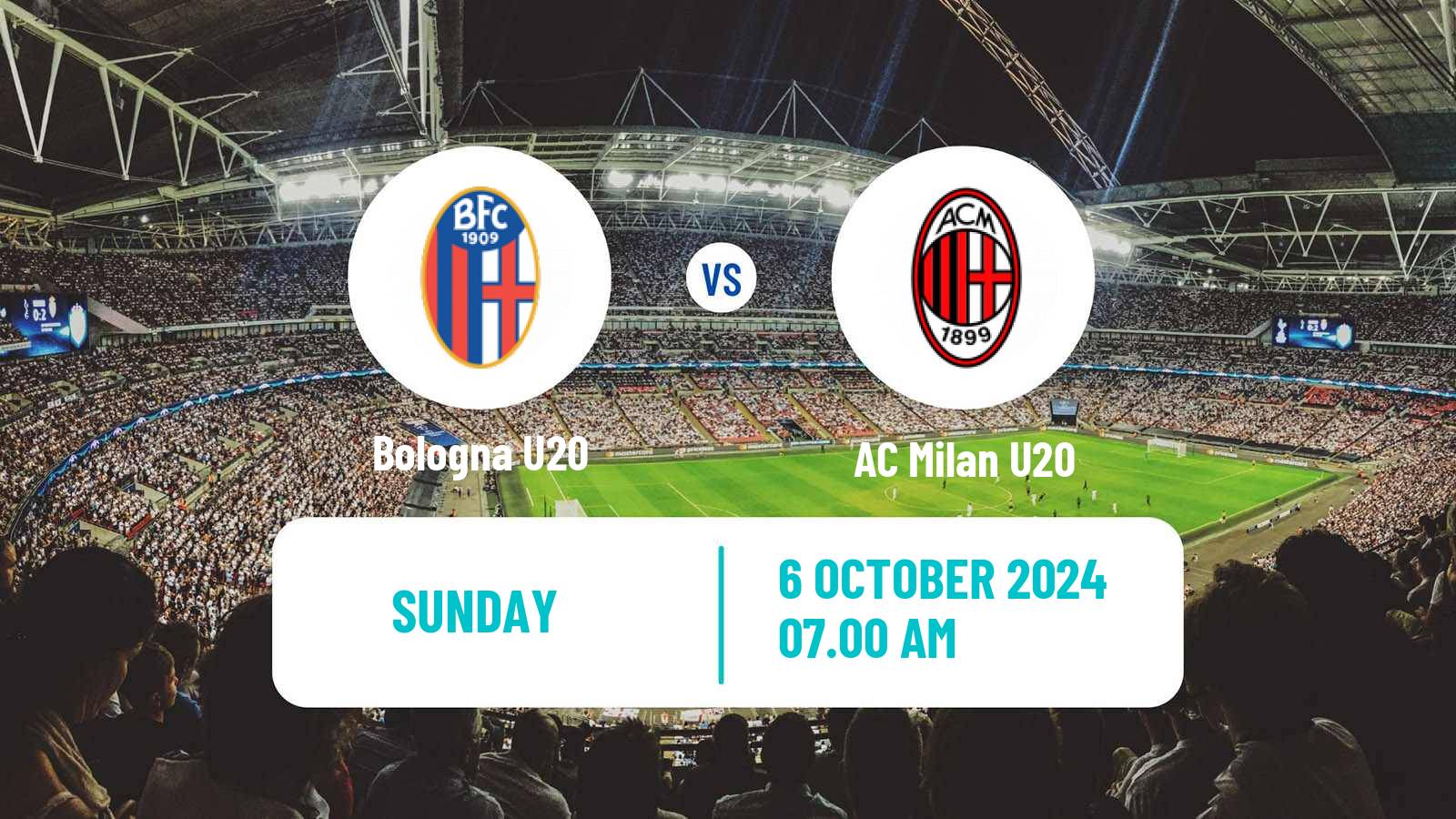 Soccer Italian Primavera 1 Bologna U20 - Milan U20