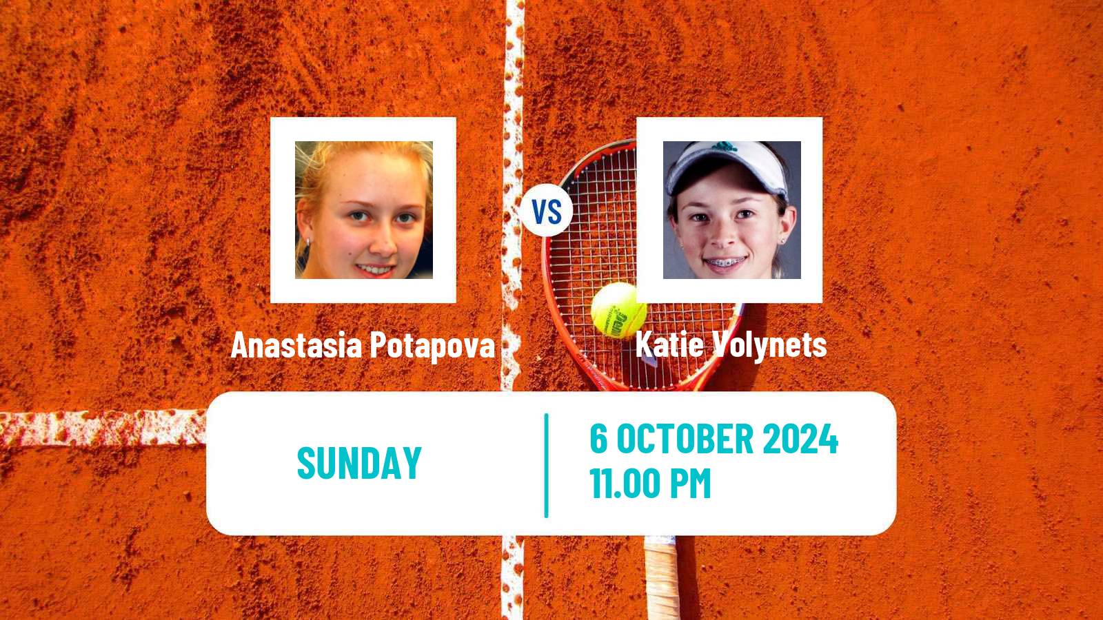 Tennis WTA Wuhan Anastasia Potapova - Katie Volynets