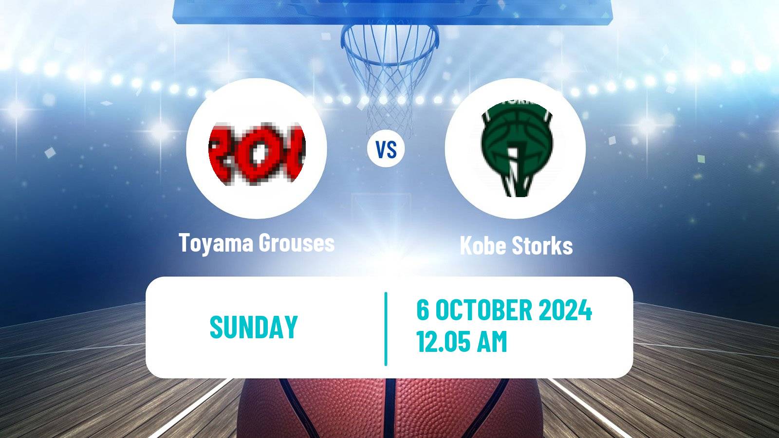 Basketball Japan B2 League Basketball Toyama Grouses - Kobe Storks