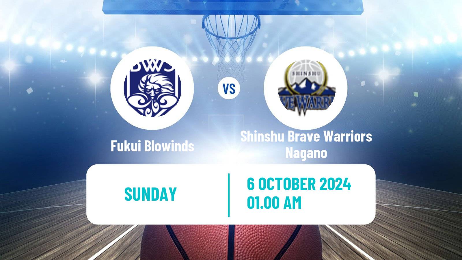 Basketball Japan B2 League Basketball Fukui Blowinds - Shinshu Brave Warriors Nagano