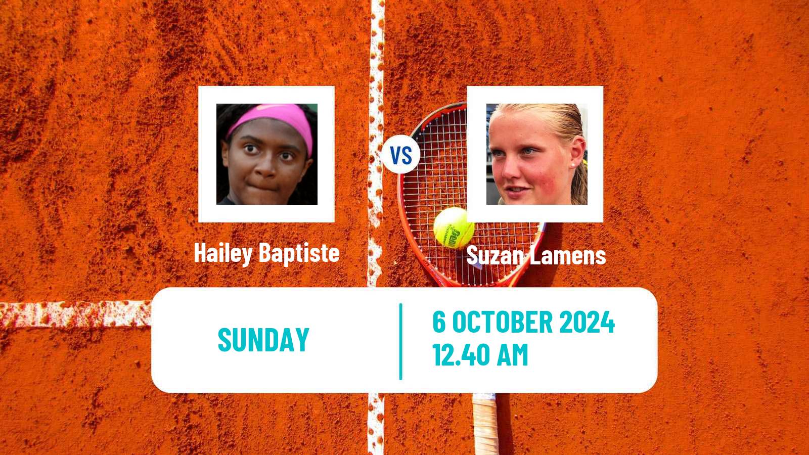 Tennis WTA Wuhan Hailey Baptiste - Suzan Lamens