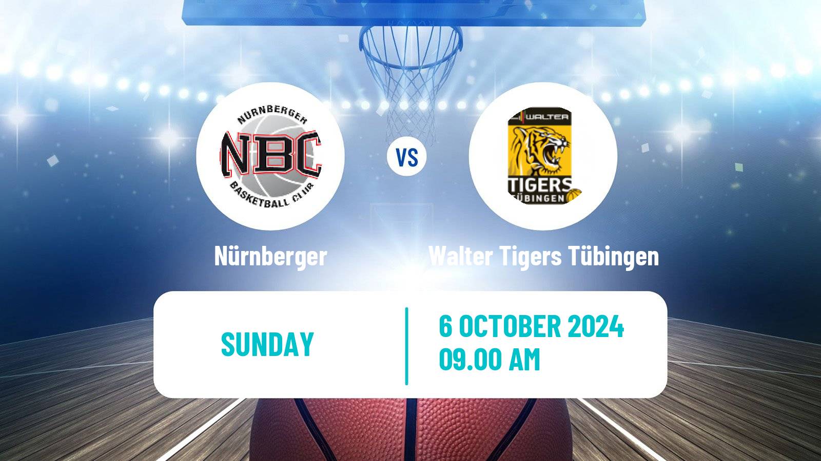 Basketball German Pro A Basketball Nürnberger - Walter Tigers Tübingen