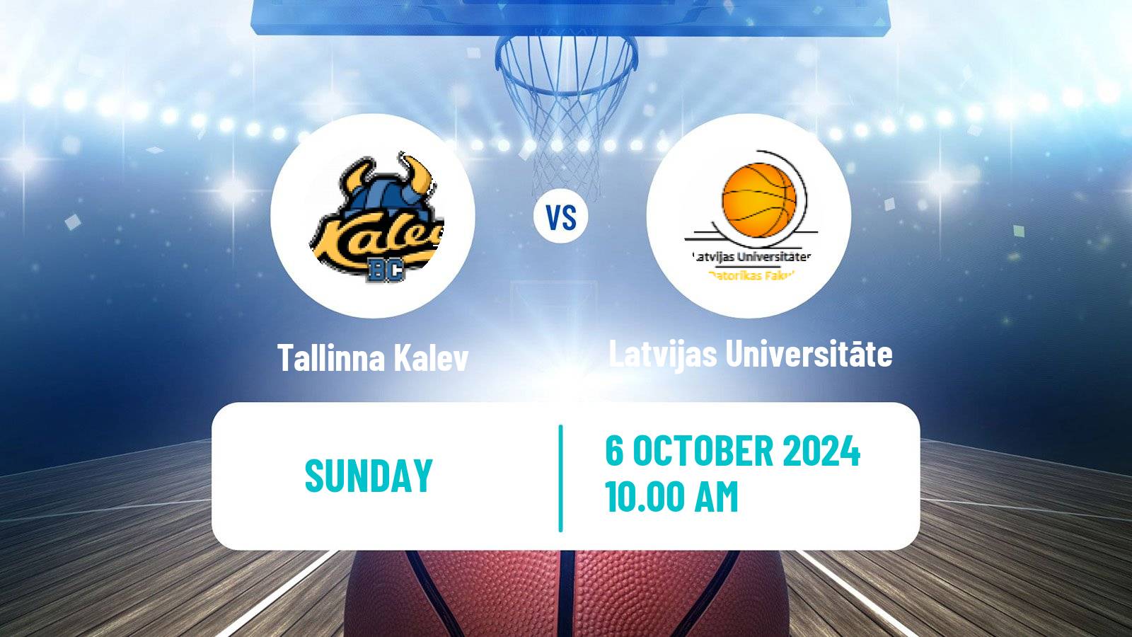 Basketball Estonian–Latvian Basketball League Tallinna Kalev - Latvijas Universitāte