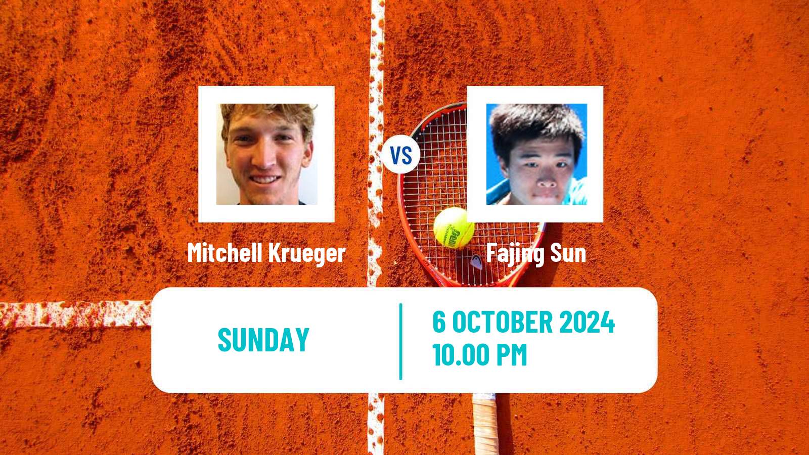 Tennis Hangzhou Challenger Men Mitchell Krueger - Fajing Sun