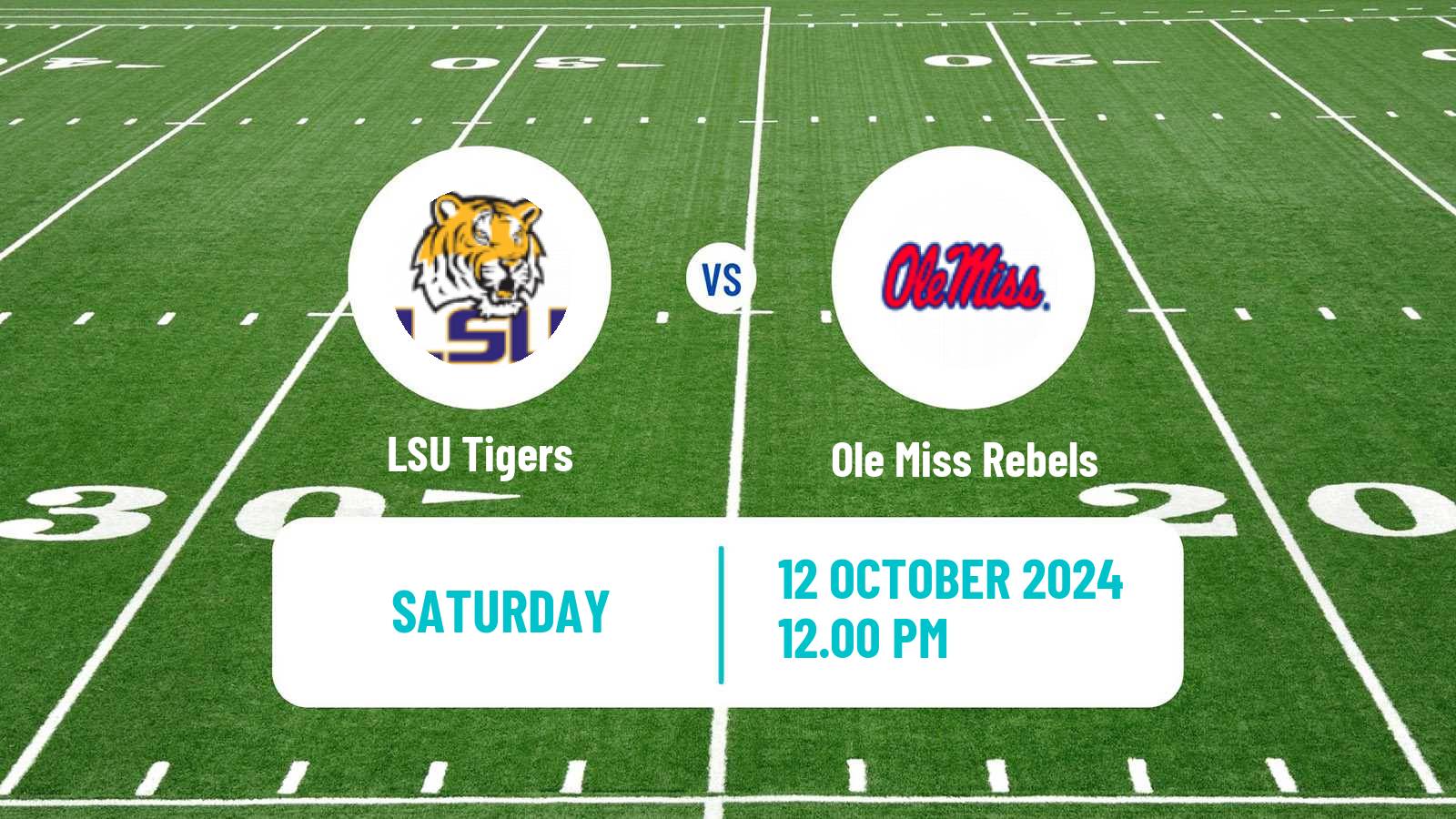 American football NCAA College Football LSU Tigers - Ole Miss Rebels