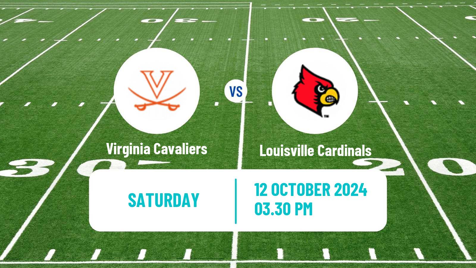 American football NCAA College Football Virginia Cavaliers - Louisville Cardinals