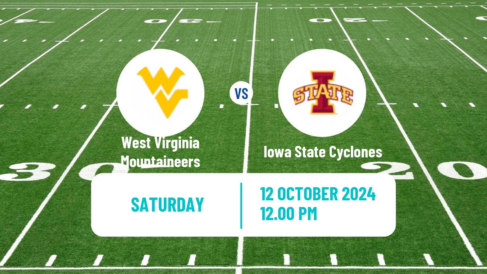 American football NCAA College Football West Virginia Mountaineers - Iowa State Cyclones