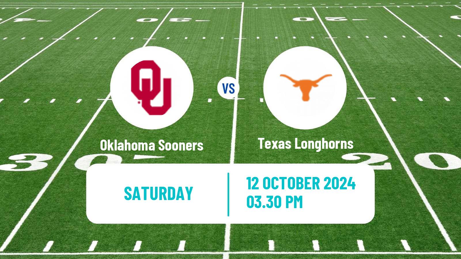 American football NCAA College Football Oklahoma Sooners - Texas Longhorns