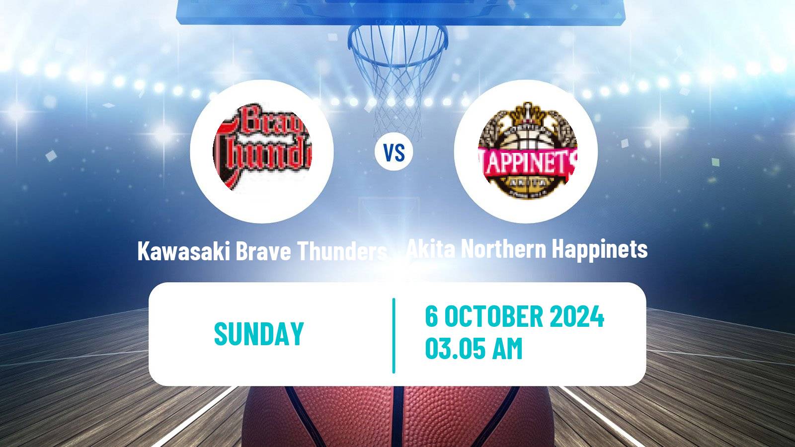 Basketball BJ League Kawasaki Brave Thunders - Akita Northern Happinets