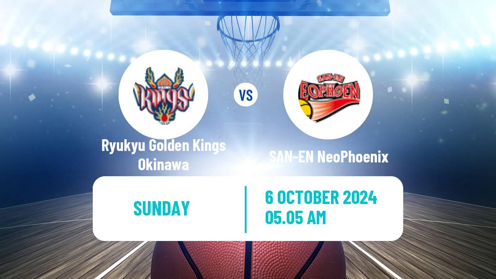 Basketball BJ League Ryukyu Golden Kings Okinawa - SAN-EN NeoPhoenix