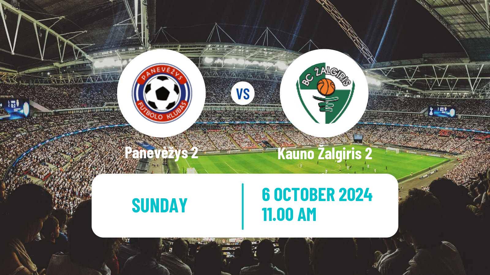 Soccer Lithuanian Division 2 Panevėžys 2 - Kauno Žalgiris 2