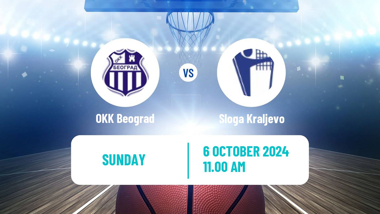 Basketball Serbian First League Basketball OKK Beograd - Sloga Kraljevo