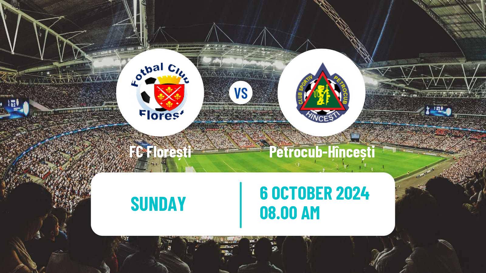 Soccer Moldovan Super Liga Florești - Petrocub-Hîncești