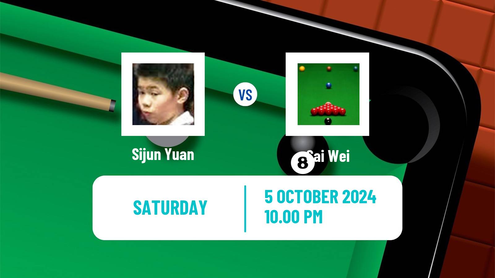 Snooker Wuhan Open Sijun Yuan - Cai Wei