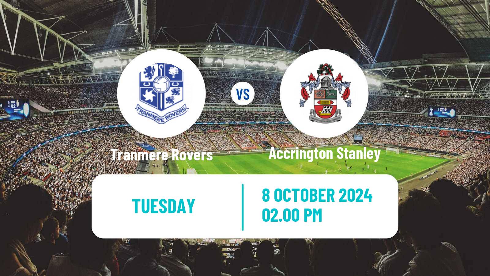 Soccer English EFL Trophy Tranmere Rovers - Accrington Stanley