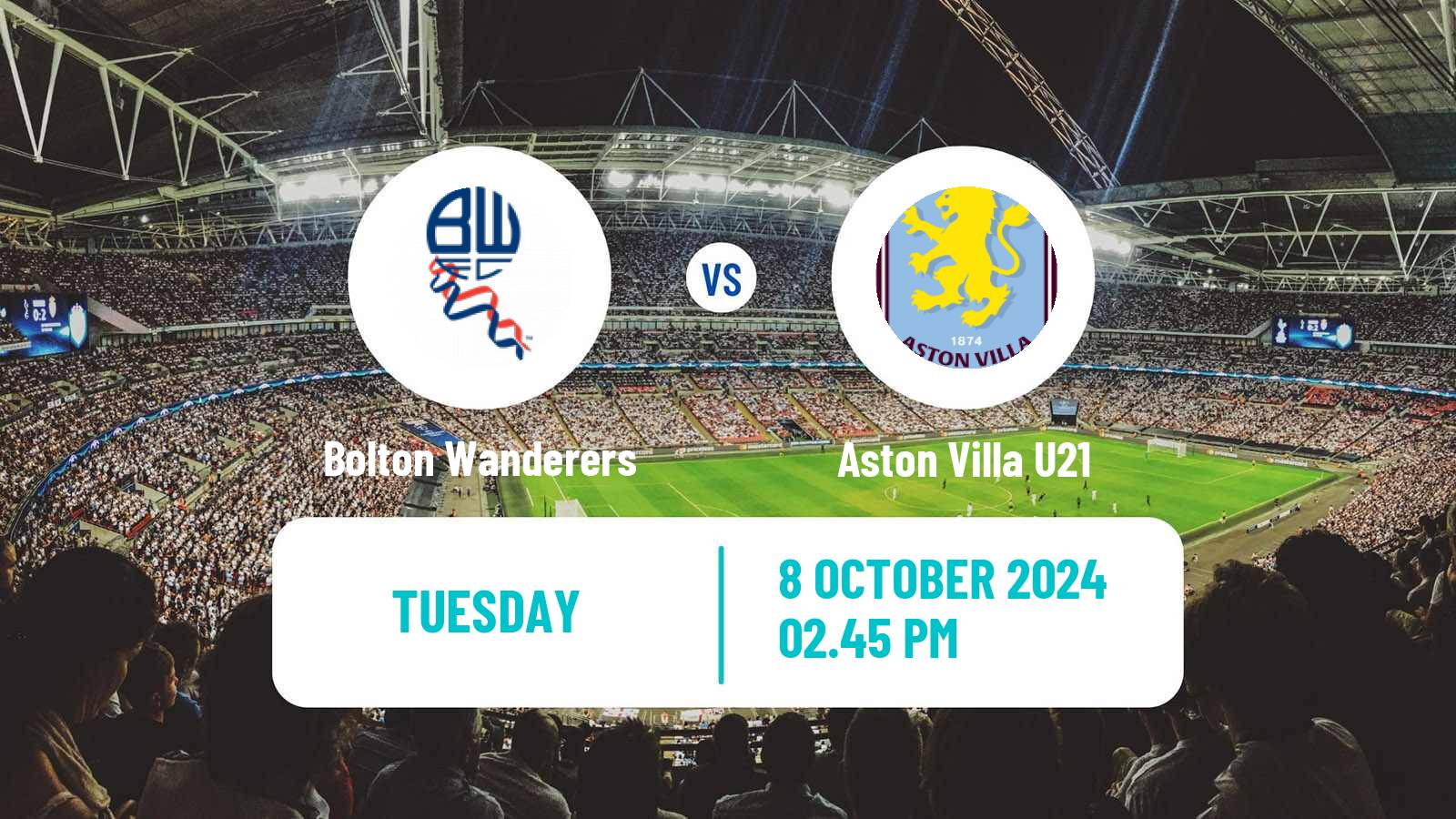 Soccer English EFL Trophy Bolton Wanderers - Aston Villa U21