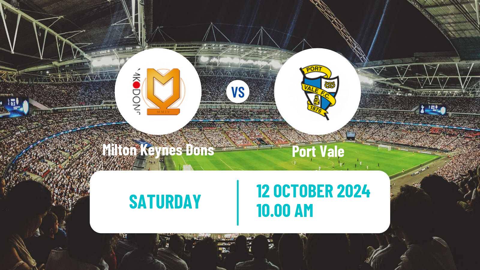 Soccer English League Two Milton Keynes Dons - Port Vale