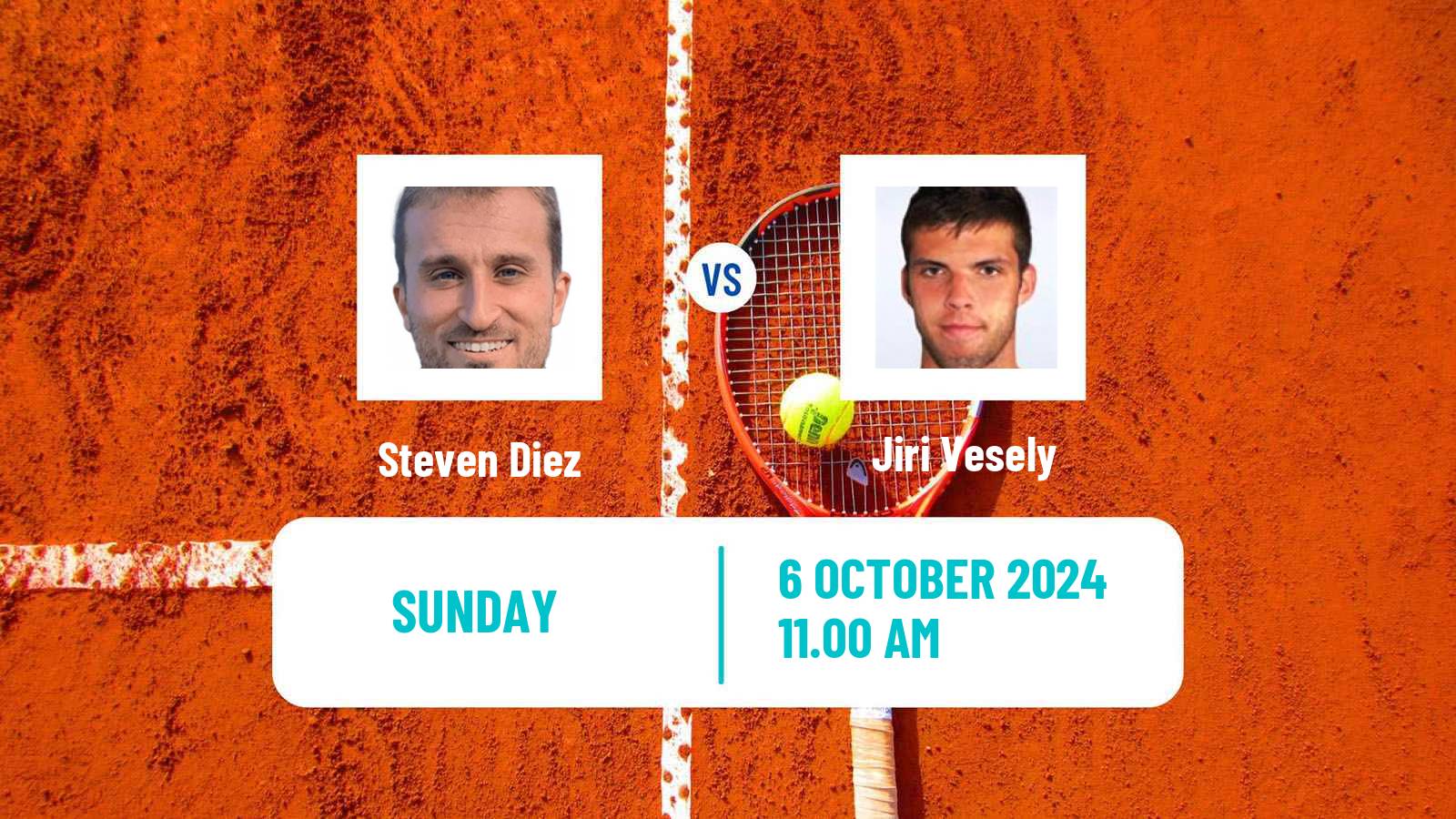 Tennis Roanne Challenger Men 2024 Steven Diez - Jiri Vesely