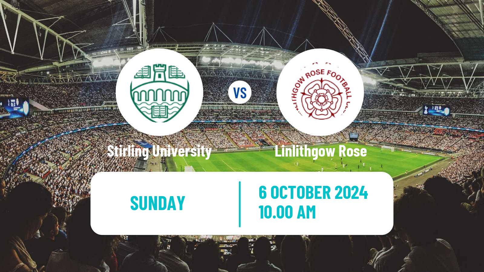 Soccer Scottish Lowland League Stirling University - Linlithgow Rose