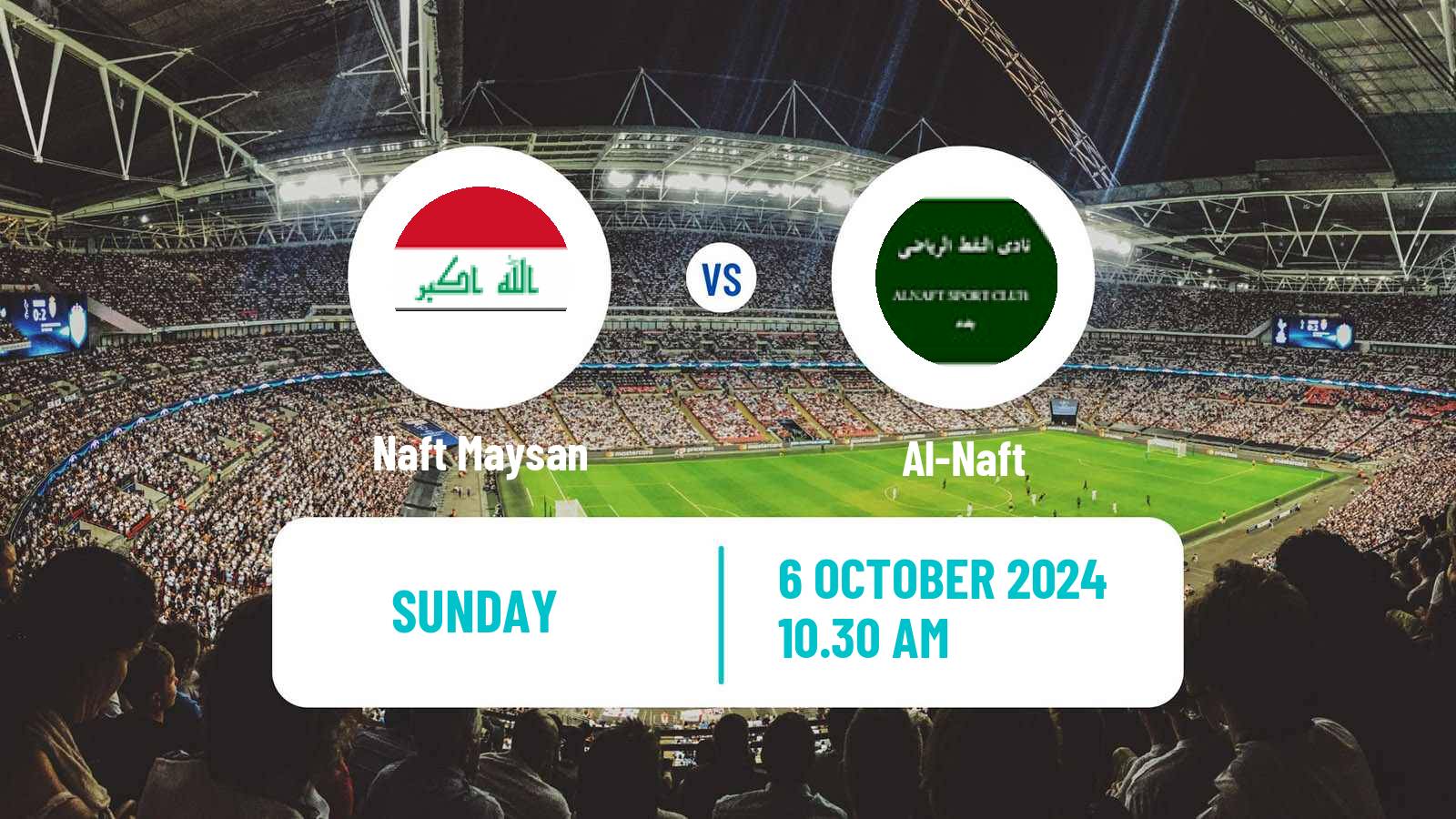 Soccer Iraqi Premier League Naft Maysan - Al-Naft