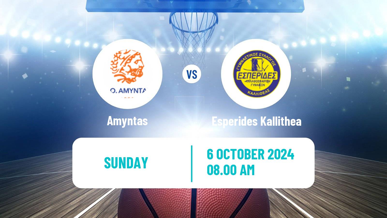 Basketball Greek Basket League A1 Women Amyntas - Esperides Kallithea